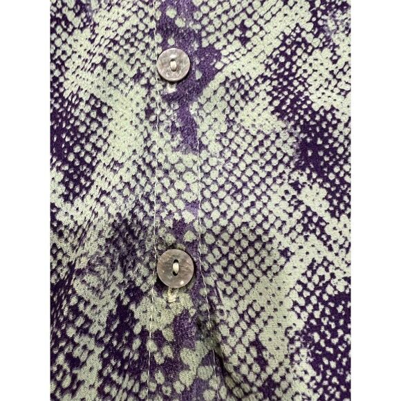 Free People Women's Maxi Skirt Small Multicolor Snake Print‎ Button Front - Picture 6 of 11